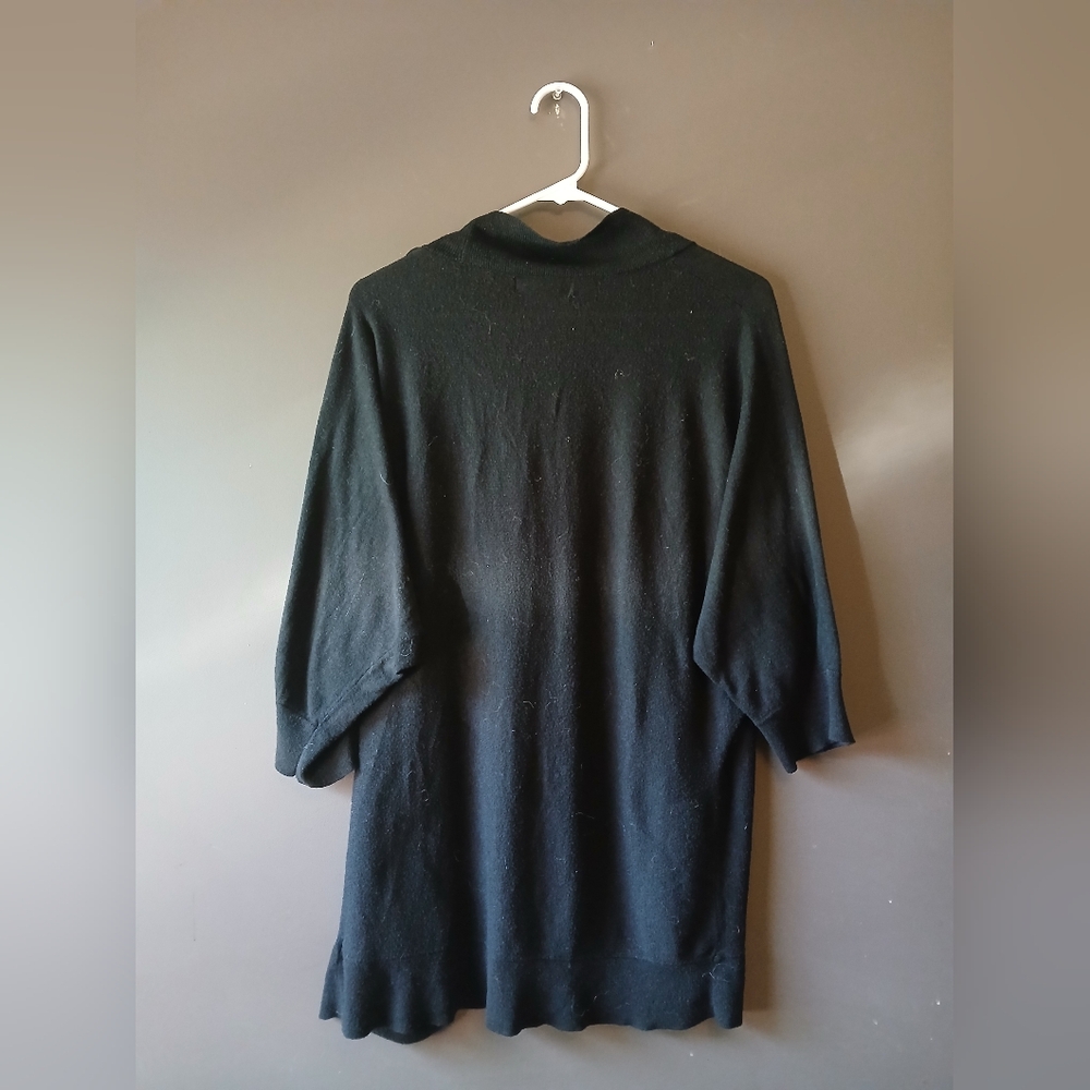 Women's XXL Mid Sleeve Black Cardigan - Picture 2 of 3